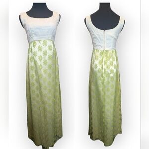 Vintage 70's Hippie Flower Power Maxi Dress